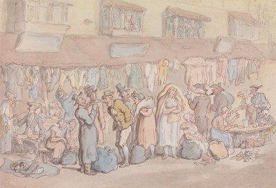 Rag Fair or Rosemary Lane by Thomas Rowlandson